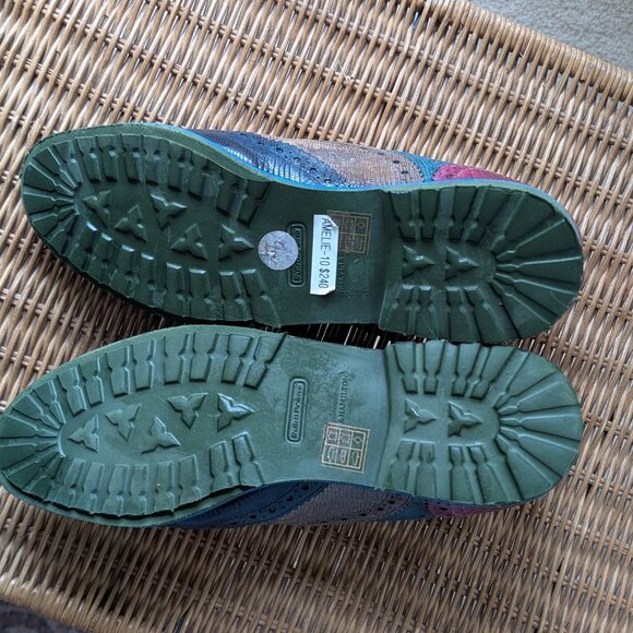 Melvin & Hamilton Colorful Leather Lace-Up Oxford Size 9.5 "Amelie" EUC Women's - Picture 9 of 10